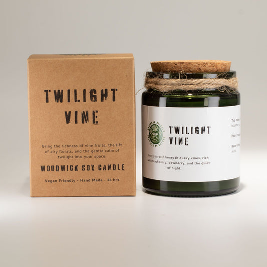 Espelma de soja Greenman Woodwick - Vinya Crepuscular