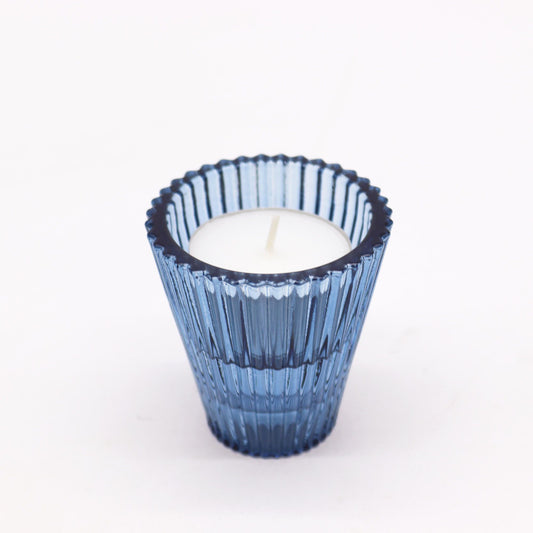 Portaespelmes reversible per a sopar / espelma de te - Blau reial