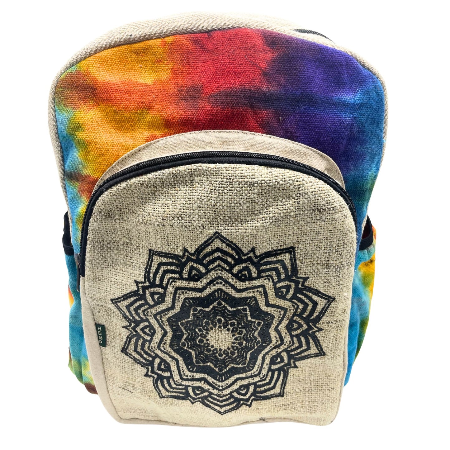 Motxilla gran de cànem Tiedye - Mandala