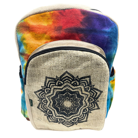 Motxilla gran de cànem Tiedye - Mandala