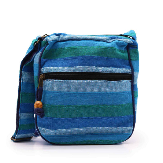 Bossa de bandolera Nepal (corretja ajustable) - Rius blaus