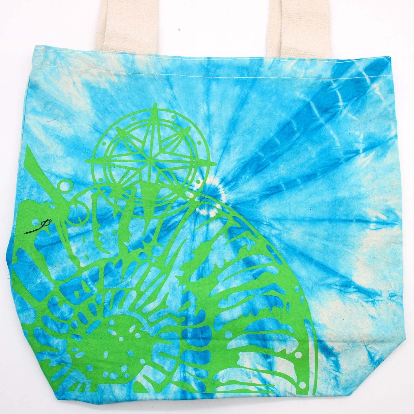 Bosses de Cotó "Tie Dye" (170g) - 38x42x12cm - Concha Marina - Blau i verd - Nansa Verda