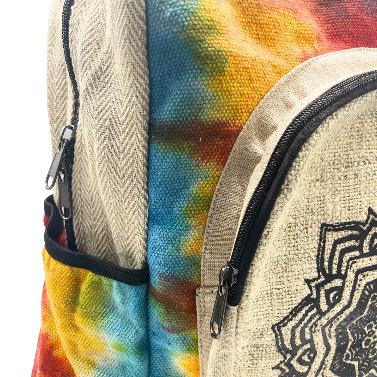 Motxilla gran de cànem Tiedye - Mandala