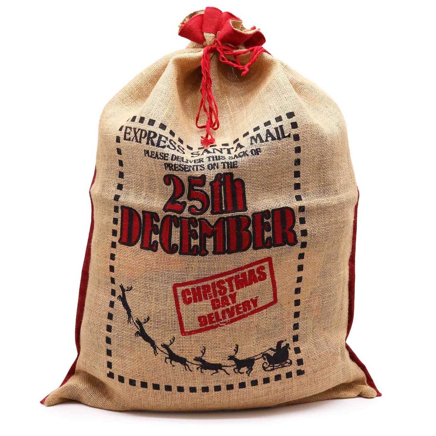 Sac de jute de Santa - 25 de desembre
