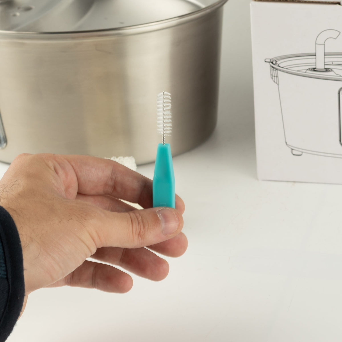 Fuente de agua eléctrica de 2.5 litros - USB - acero inoxidable para mascotas