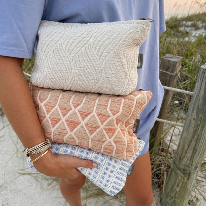 Bossa de tocador Nomad Sari Indian Jacquard - Labyrinth Coral