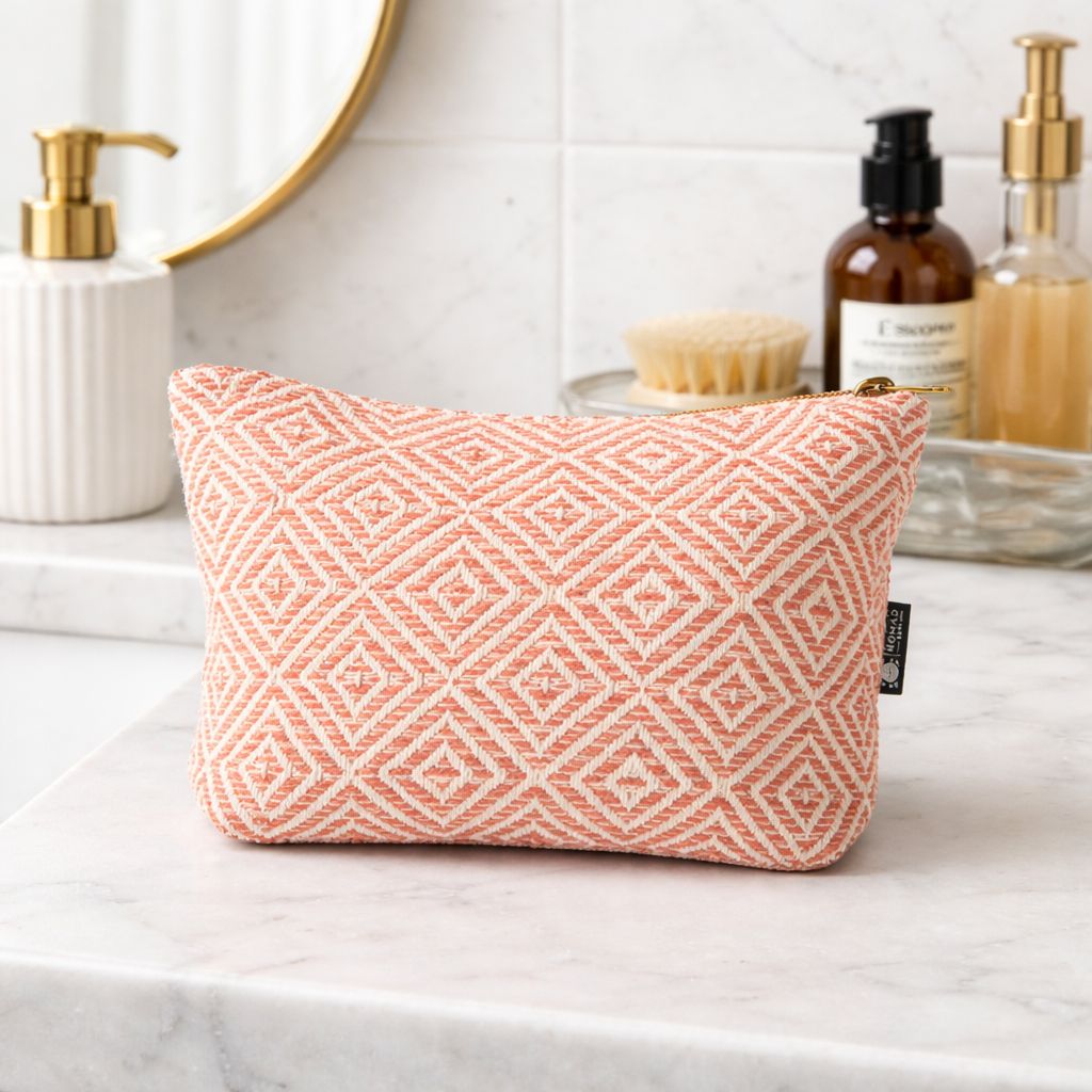 Bossa de tocador Nomad Sari Indian Jacquard - Labyrinth Coral