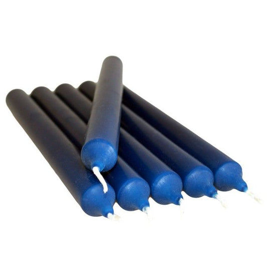 Espelmes de sopar a l'engròs blau fosc (100)