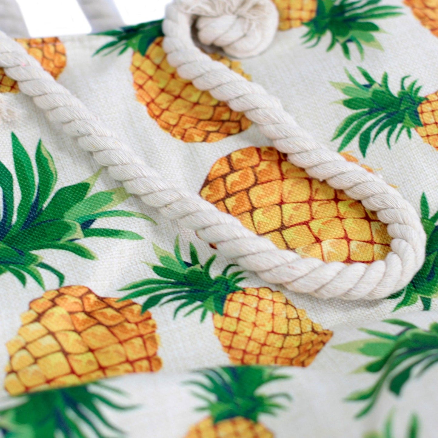 Bossa shopper amb nansa de corda - pinyes tropicals