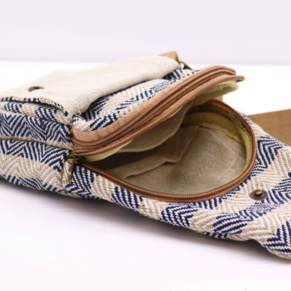 Boss Bandolera de Cotó Natural - Marró Clar i Blau Marí