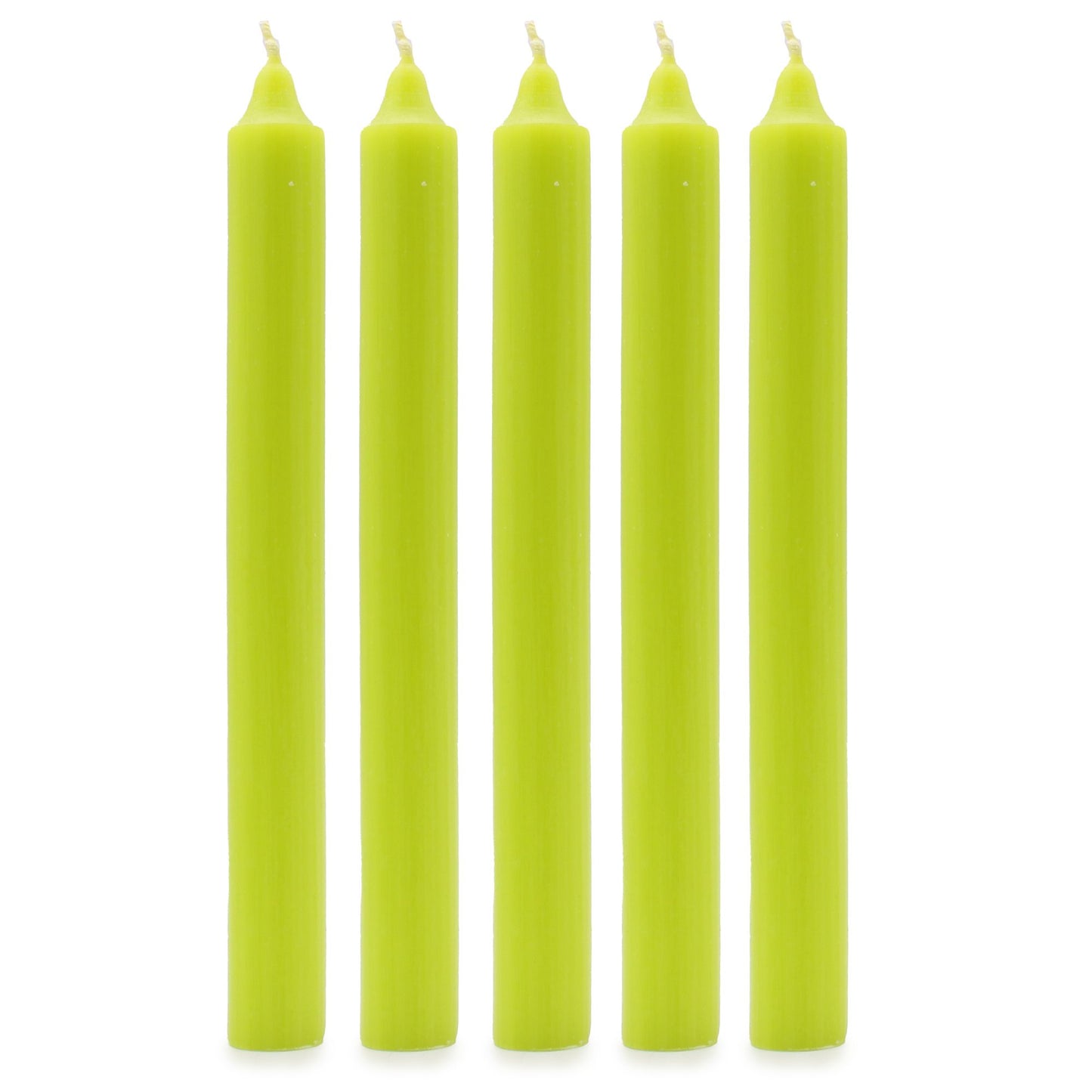 Espelmes a granel de color sòlid - Verd llima rústic - Paquet de 10