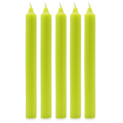Espelmes a granel de color sòlid - Verd llima rústic - Paquet de 10