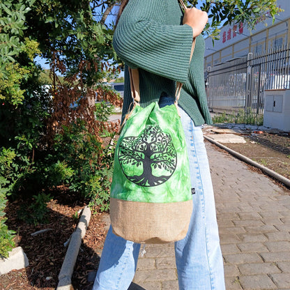 Motxilla 100% Natural - Efecte Rentat Verd - Arbre de la Vida