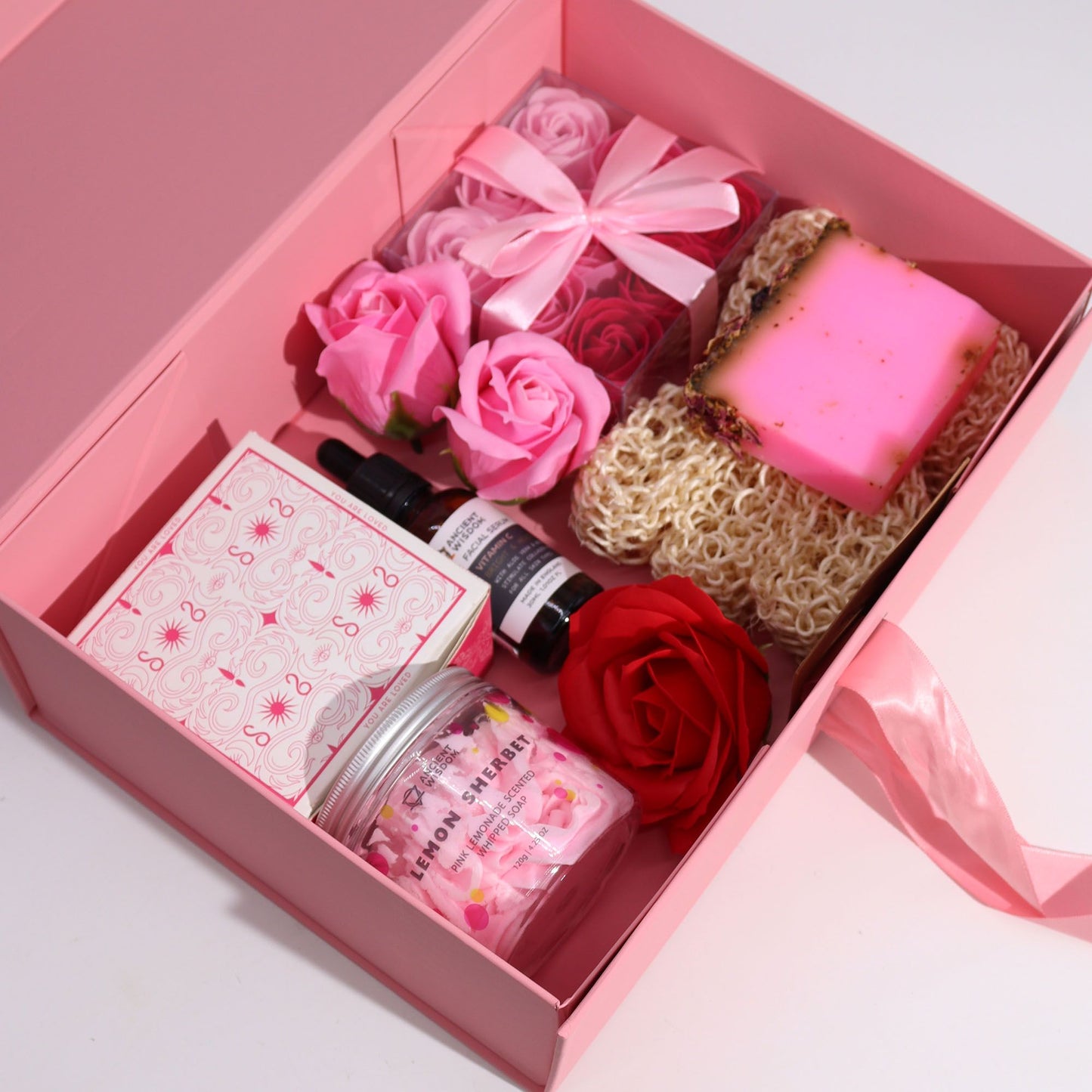 Caja de regalo plegable con Lazo 28.2x20.2x9.2 cm - Roja