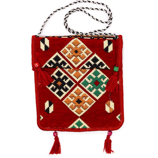 Bossa bandolera vermella Kilim Festival