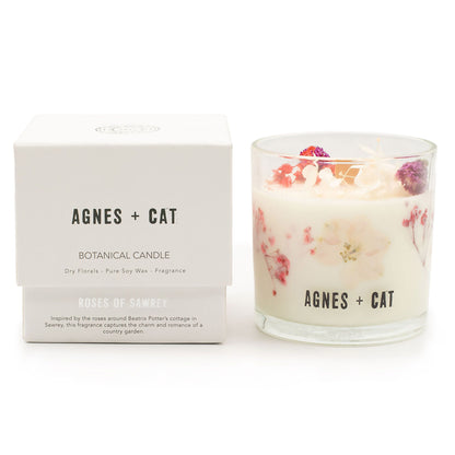 Espelma de cera de soja botànica Agnes + Cat - Roses of Sawrey