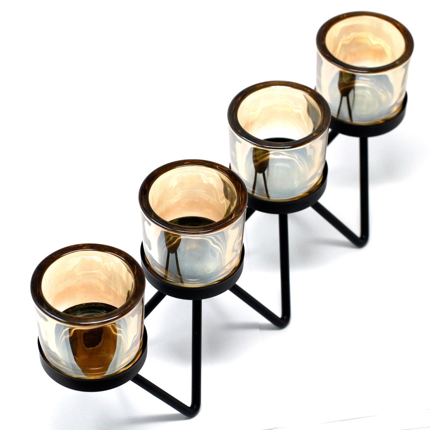 Candelabre de Ferro - ziga-zaga- 4 Tasses