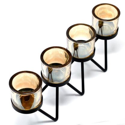 Candelabre de Ferro - ziga-zaga- 4 Tasses