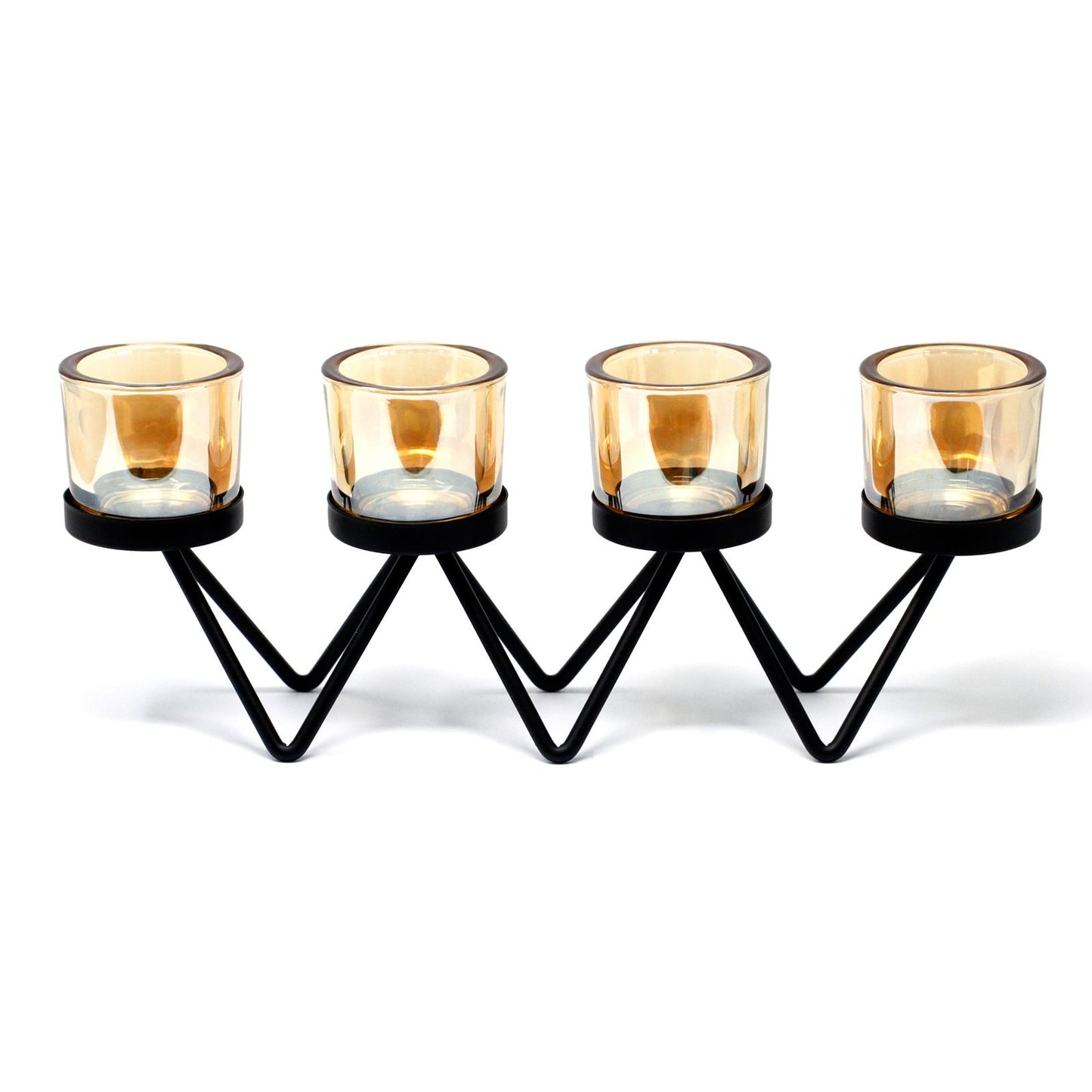 Candelabre de Ferro - ziga-zaga- 4 Tasses