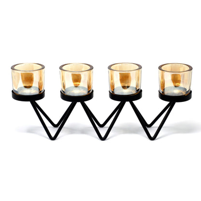 Candelabre de Ferro - ziga-zaga- 4 Tasses