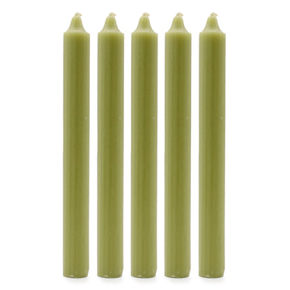 Joc d'Espelmes de Taula de Color Sòlid - Paquet de 21 - Oliva Rústic