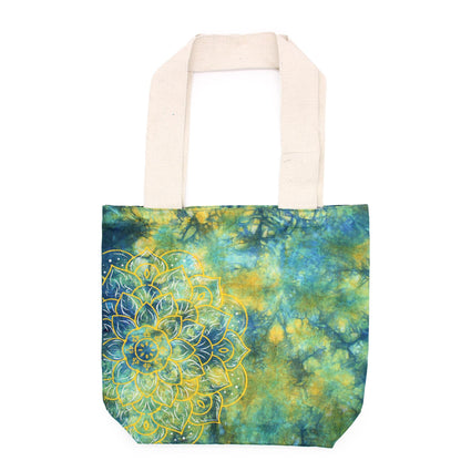 Bosses de Cotó "Tie Dye" (170g) - 38x42x12cm - Mandala - Verd i Blau - Nansa Natural