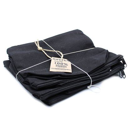 Necesser de cotó negre 10 oz - bossa mitjana