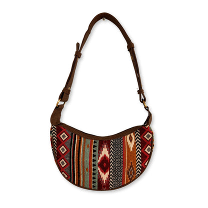 Bossa Hobo de Jacquard - Tons Marrons Intensos (corretja marró)