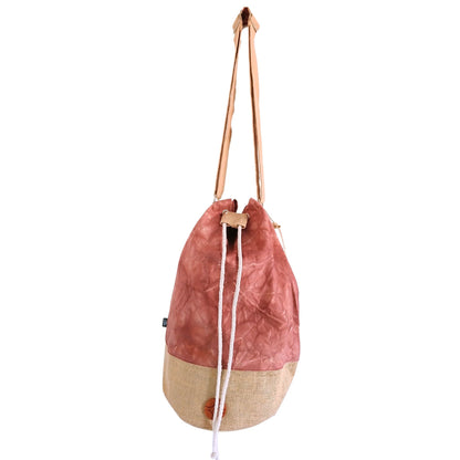 Motxilla 100% Natural - Efecte Rentat Terracota - Hamsa