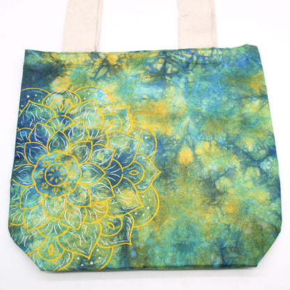Bosses de Cotó "Tie Dye" (170g) - 38x42x12cm - Mandala - Verd i Blau - Nansa Natural