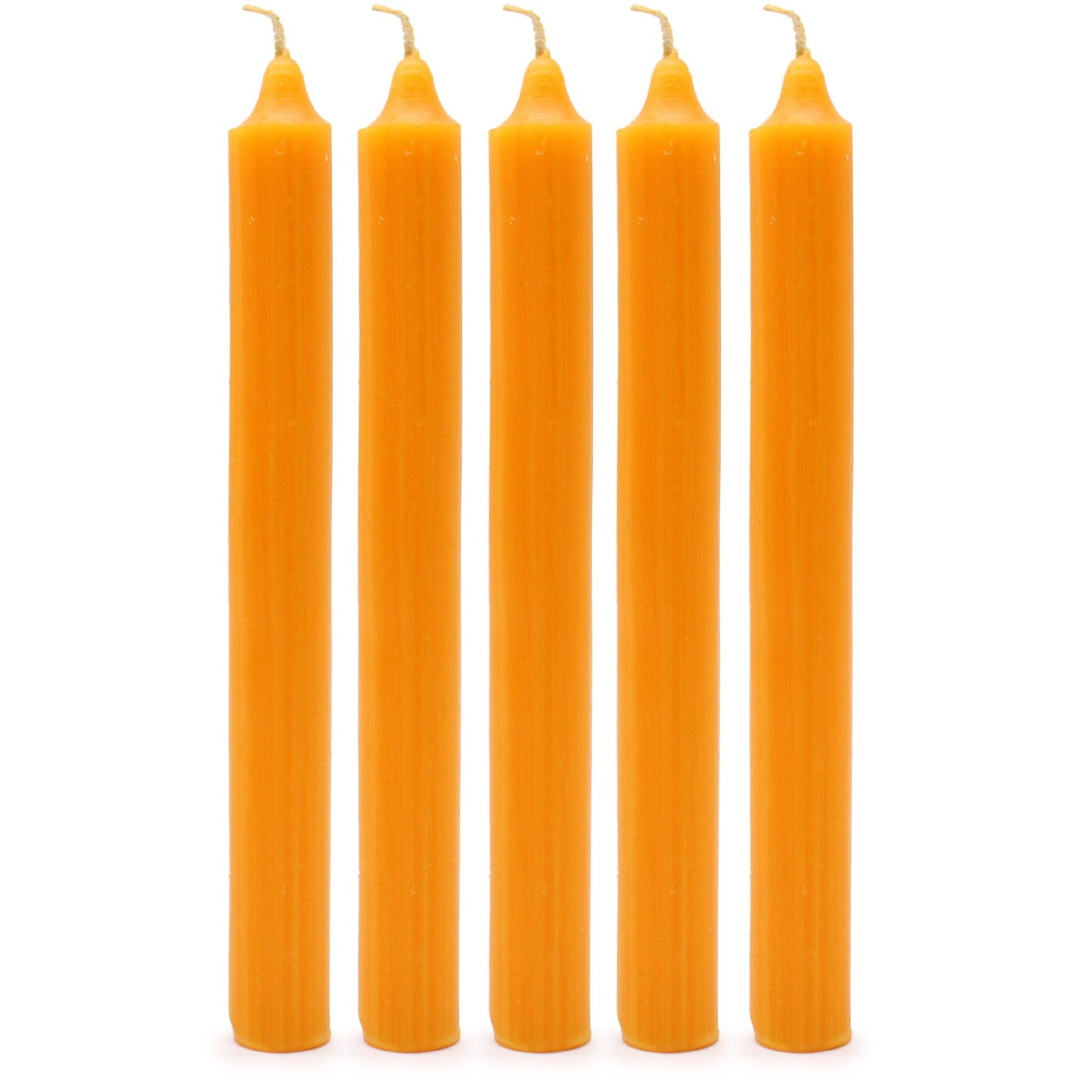 Joc d'Espelmes de Taula de Color Sòlid - Paquet de 21 - Mànec Rústic
