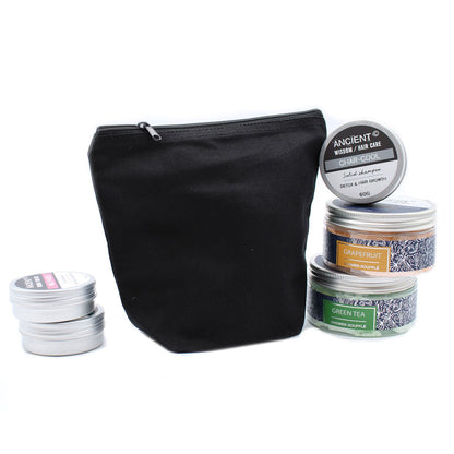 Necesser de cotó negre 10 oz - bossa mitjana