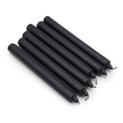 Espelmes a Granel de Color Sòlid - Negre Rústic - Paquet de 10
