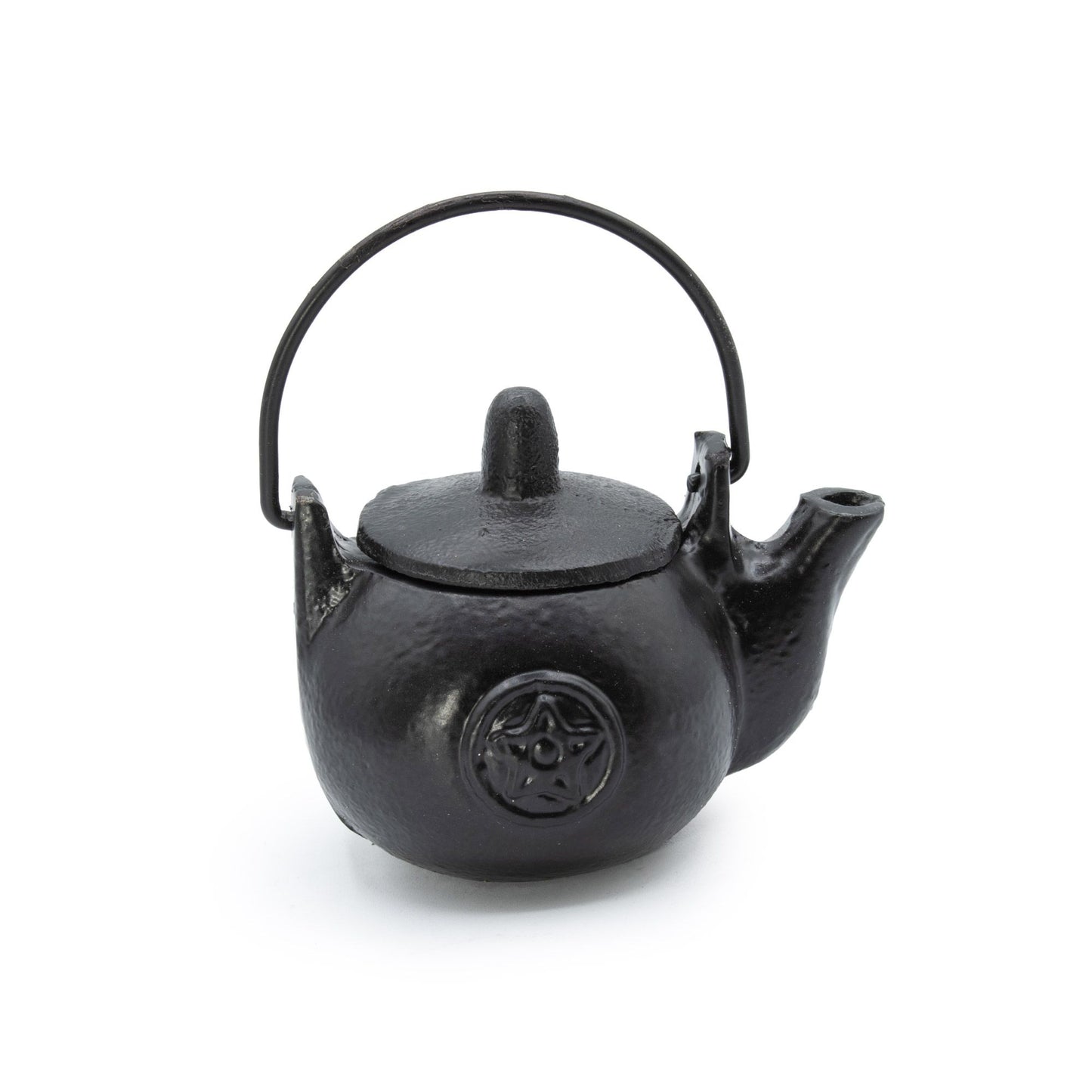 Pequeña olla ritual de hierro fundido con forma de pentágono 8x8x10 cm