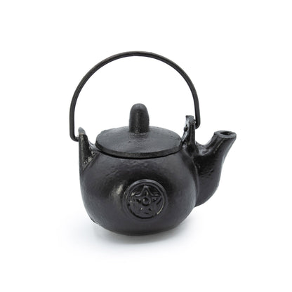 Pequeña olla ritual de hierro fundido con forma de pentágono 8x8x10 cm