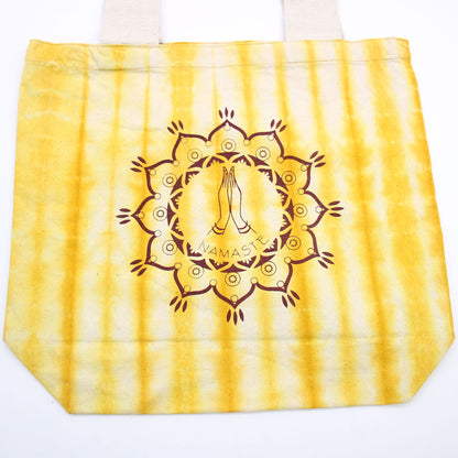 Bosses de Cotó "Tie Dye" (170g) - 38x42x12cm - Namaste Hands - Groc - Nansa Natural