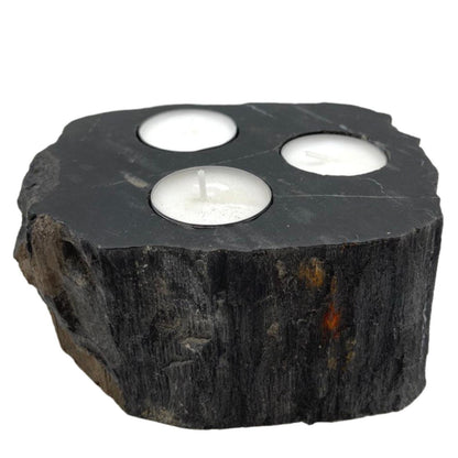 Portaespelmes de Fusta Petrificada - Triple