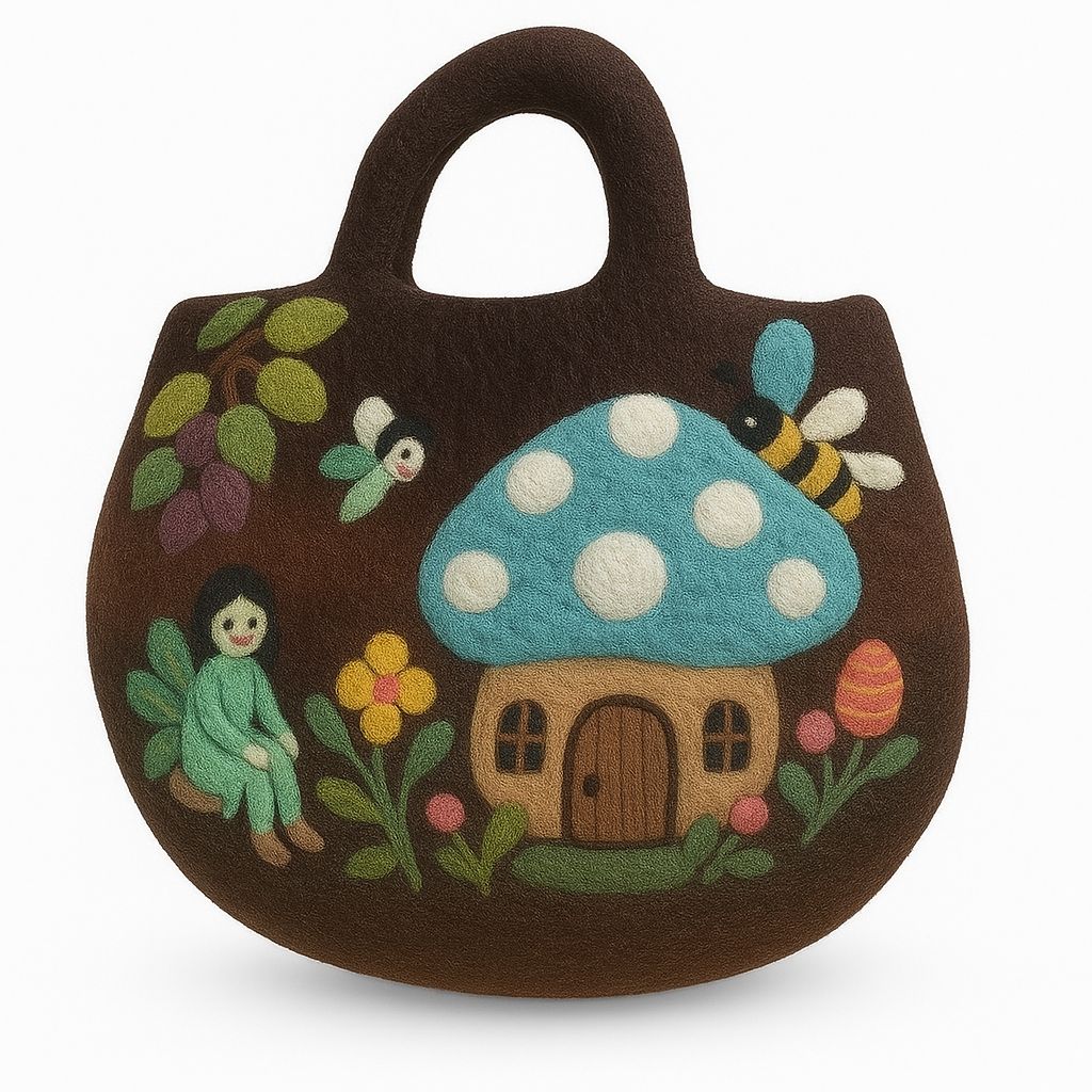 Bossa de feltre per a jardí de fades - 35 x 27 cm