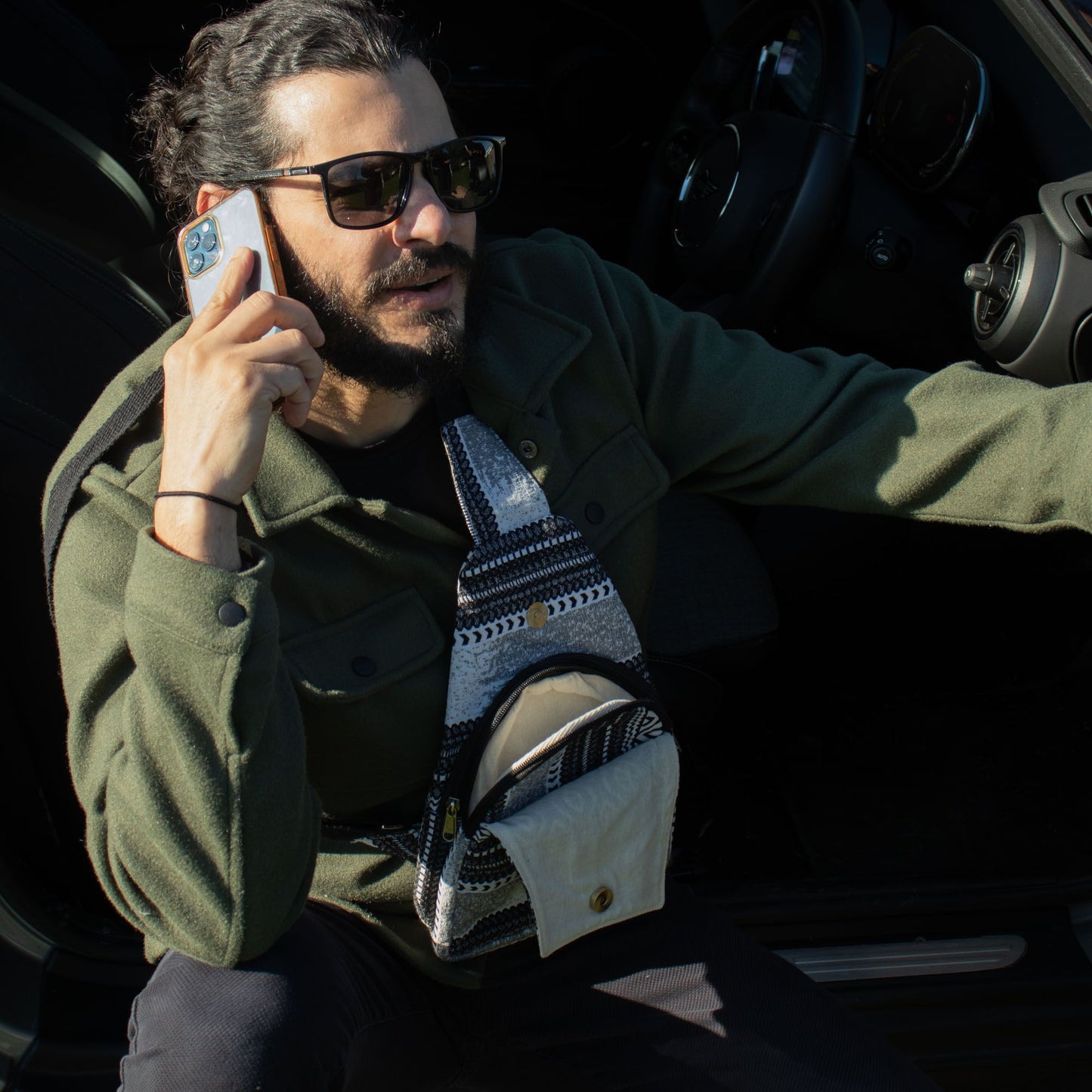 Bosses de Jacquard Natural - Caravana Urbana - Bosses Bandolera