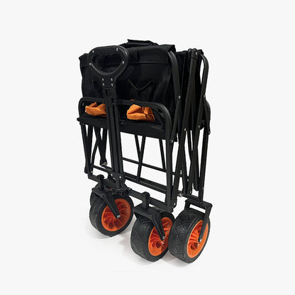 Carro de Platja Plegable 4 Rodes Grans – 100L de Capacitat, Fins a 80kg de Càrrega
