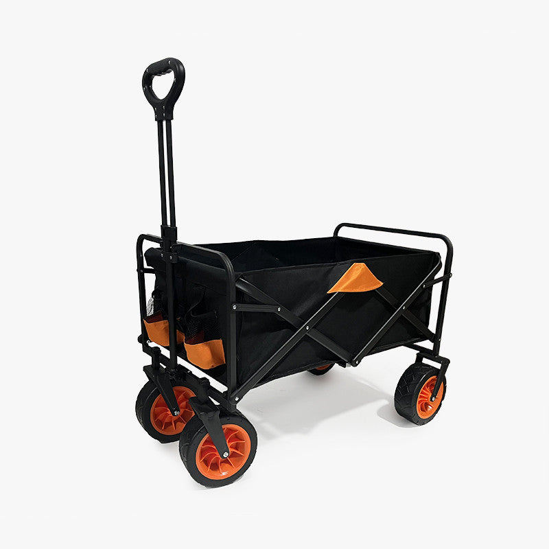 Carro de Platja Plegable 4 Rodes Grans – 100L de Capacitat, Fins a 80kg de Càrrega