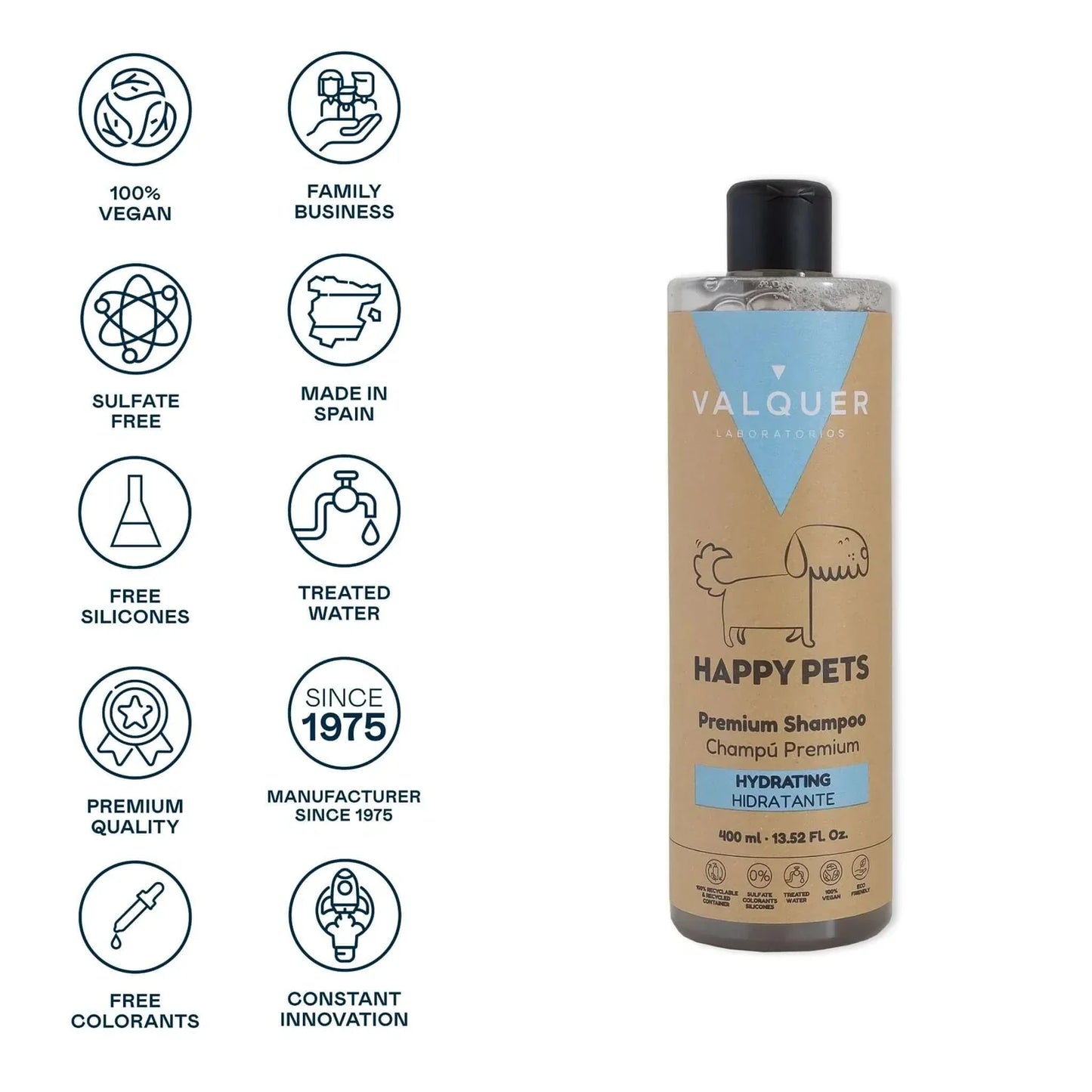 Champú Hidratante para mascotas HAPPY PETS