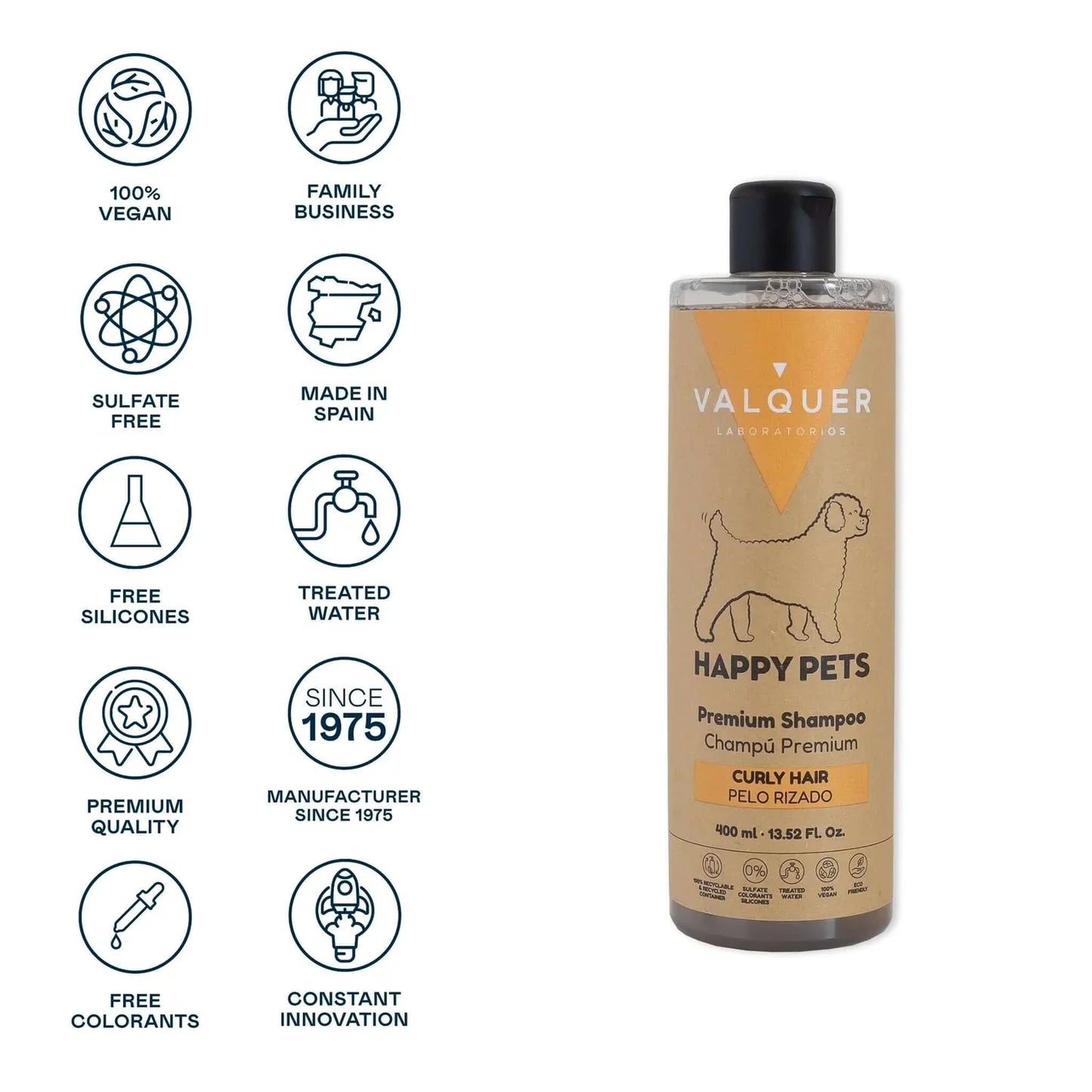 Champú Pelo Rizado "Happy Pets"