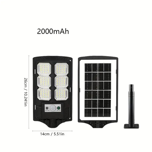 Llum LED Solar Exterior amb Comandament a Distància i Sensor de Moviment – 300W (Model Compacte)