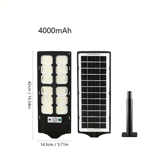 Làmpada LED Solar Exterior amb Control Remot i Sensor de Moviment – 600W (Model Gran)