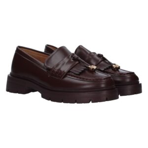 Mocasin plano para mujer color marrón