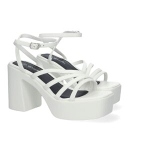 Sandalia de plataforma para mujer color blanco