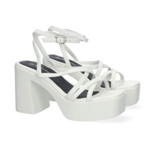 Sandalia de plataforma para mujer color blanco