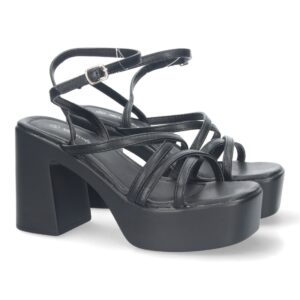 Sandalias de plataforma para mujer color negro