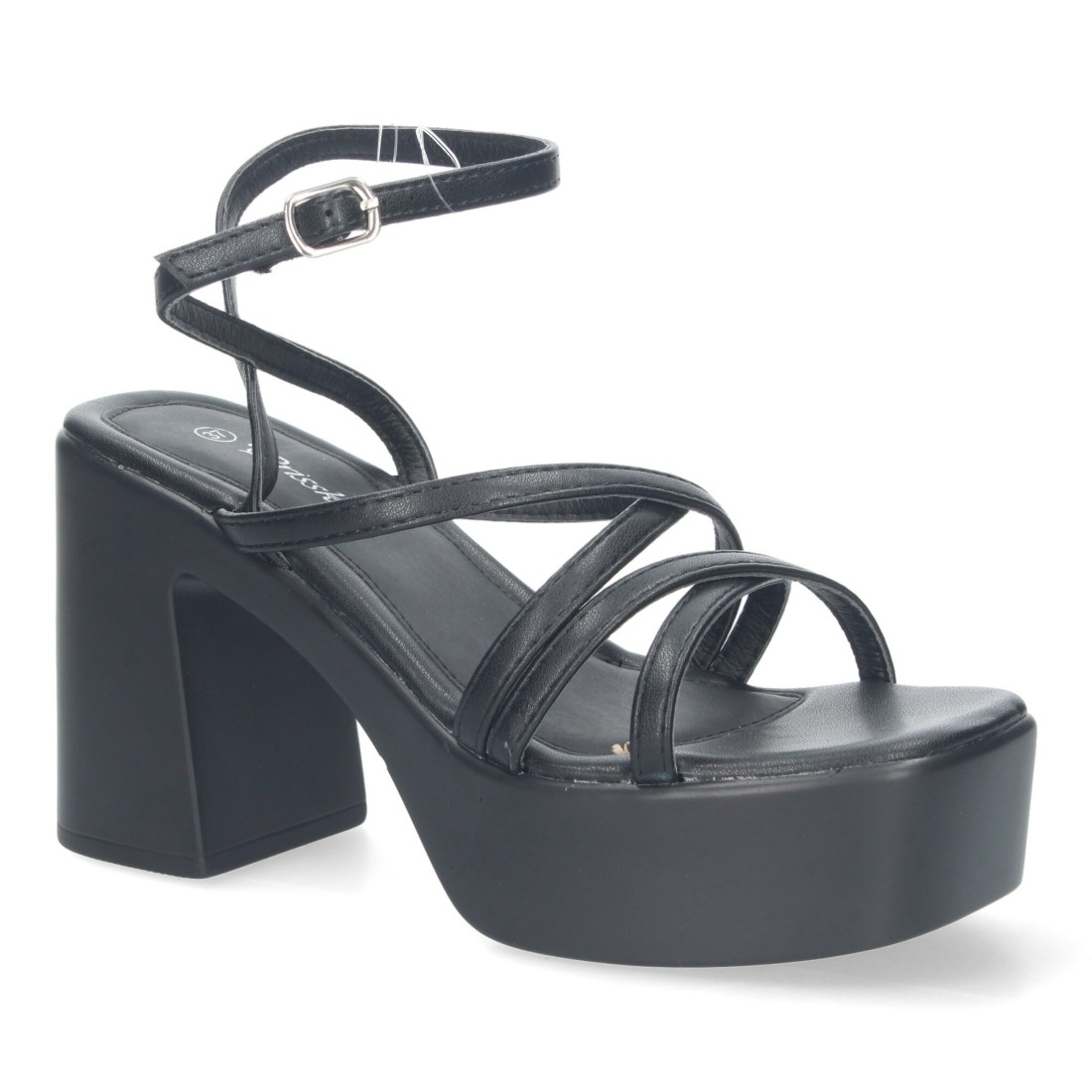 Sandalias de tacón para mujer color negro - Imagen 3